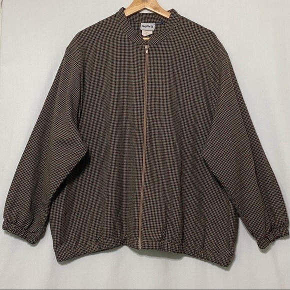 BonWorth Jackets & Blazers - BonWorth Small Houndstooth Checked Bomber Jacket size XL- Petite